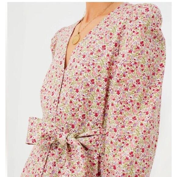 NWT Tuckernuck HYACINTH HOUSE Pink Floral Nellie Maxi Dress Medium - Picture 5 of 12